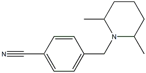 4-[(2,6-dimethylpiperidin-1-yl)methyl]benzonitrile,,结构式