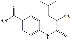 4-[(2-amino-4-methylpentanoyl)amino]benzamide 化学構造式