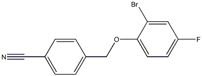 4-[(2-bromo-4-fluorophenoxy)methyl]benzonitrile Structure