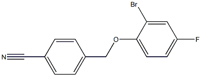 4-[(2-bromo-4-fluorophenoxy)methyl]benzonitrile 结构式