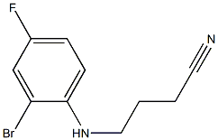 4-[(2-bromo-4-fluorophenyl)amino]butanenitrile,,结构式