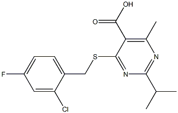  4-[(2-chloro-4-fluorobenzyl)thio]-2-isopropyl-6-methylpyrimidine-5-carboxylic acid