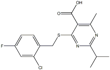 4-[(2-chloro-4-fluorobenzyl)thio]-2-isopropyl-6-methylpyrimidine-5-carboxylic acid