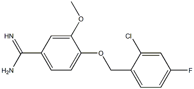 4-[(2-chloro-4-fluorophenyl)methoxy]-3-methoxybenzene-1-carboximidamide