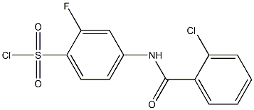 4-[(2-chlorobenzene)amido]-2-fluorobenzene-1-sulfonyl chloride Structure