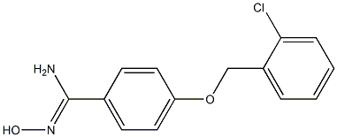 4-[(2-chlorobenzyl)oxy]-N'-hydroxybenzenecarboximidamide,,结构式