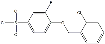 4-[(2-chlorophenyl)methoxy]-3-fluorobenzene-1-sulfonyl chloride,,结构式