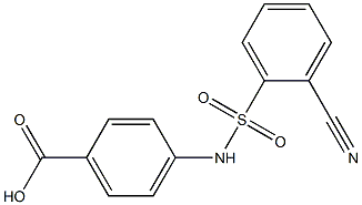 4-[(2-cyanobenzene)sulfonamido]benzoic acid 结构式