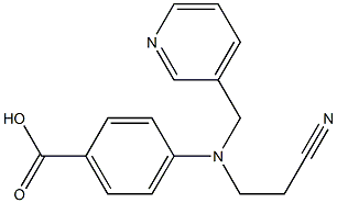 4-[(2-cyanoethyl)(pyridin-3-ylmethyl)amino]benzoic acid Struktur