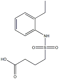 4-[(2-ethylphenyl)sulfamoyl]butanoic acid Structure