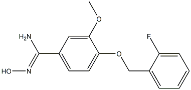 4-[(2-fluorobenzyl)oxy]-N'-hydroxy-3-methoxybenzenecarboximidamide Structure