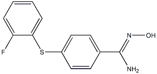 4-[(2-fluorophenyl)sulfanyl]-N'-hydroxybenzene-1-carboximidamide Structure