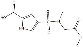 4-[(2-methoxy-2-oxoethyl)(methyl)sulfamoyl]-1H-pyrrole-2-carboxylic acid Structure