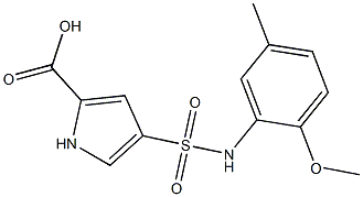 4-[(2-methoxy-5-methylphenyl)sulfamoyl]-1H-pyrrole-2-carboxylic acid Struktur