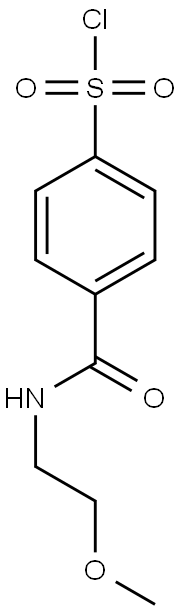 4-[(2-methoxyethyl)carbamoyl]benzene-1-sulfonyl chloride 结构式