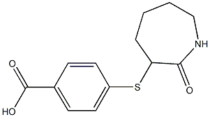 4-[(2-oxoazepan-3-yl)sulfanyl]benzoic acid 化学構造式