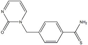 4-[(2-oxopyrimidin-1(2H)-yl)methyl]benzenecarbothioamide 结构式