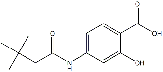 4-[(3,3-dimethylbutanoyl)amino]-2-hydroxybenzoic acid,,结构式