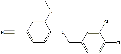 4-[(3,4-dichlorophenyl)methoxy]-3-methoxybenzonitrile 化学構造式