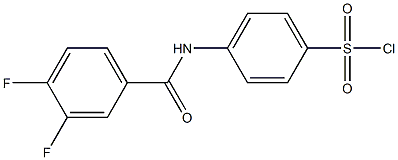 4-[(3,4-difluorobenzene)amido]benzene-1-sulfonyl chloride Structure