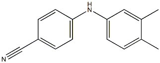 4-[(3,4-dimethylphenyl)amino]benzonitrile,,结构式