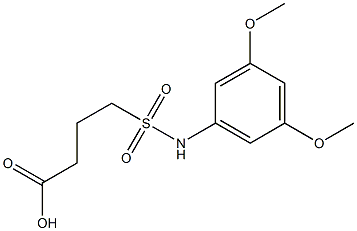 4-[(3,5-dimethoxyphenyl)sulfamoyl]butanoic acid Struktur