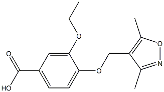 4-[(3,5-dimethyl-1,2-oxazol-4-yl)methoxy]-3-ethoxybenzoic acid,,结构式