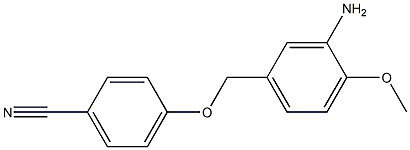 4-[(3-amino-4-methoxyphenyl)methoxy]benzonitrile,,结构式