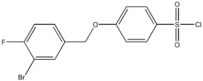  4-[(3-bromo-4-fluorophenyl)methoxy]benzene-1-sulfonyl chloride