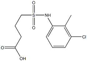 4-[(3-chloro-2-methylphenyl)sulfamoyl]butanoic acid Structure