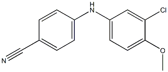 4-[(3-chloro-4-methoxyphenyl)amino]benzonitrile,,结构式
