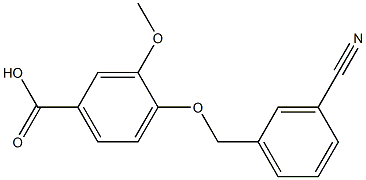 4-[(3-cyanophenyl)methoxy]-3-methoxybenzoic acid Structure