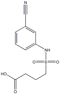 4-[(3-cyanophenyl)sulfamoyl]butanoic acid Struktur