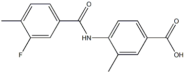 4-[(3-fluoro-4-methylbenzoyl)amino]-3-methylbenzoic acid|