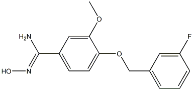 4-[(3-fluorobenzyl)oxy]-N'-hydroxy-3-methoxybenzenecarboximidamide 化学構造式