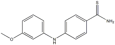 4-[(3-methoxyphenyl)amino]benzene-1-carbothioamide Structure