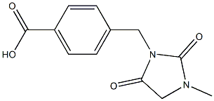 4-[(3-methyl-2,5-dioxoimidazolidin-1-yl)methyl]benzoic acid 结构式