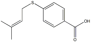 4-[(3-methylbut-2-en-1-yl)sulfanyl]benzoic acid Structure