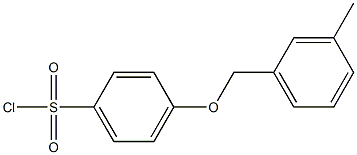 4-[(3-methylphenyl)methoxy]benzene-1-sulfonyl chloride,,结构式