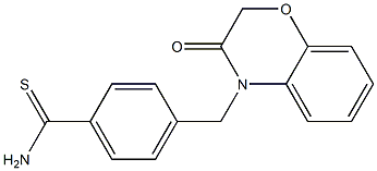 4-[(3-oxo-2,3-dihydro-4H-1,4-benzoxazin-4-yl)methyl]benzenecarbothioamide Structure