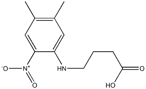 4-[(4,5-dimethyl-2-nitrophenyl)amino]butanoic acid Structure