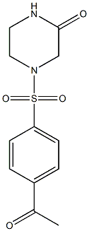 4-[(4-acetylbenzene)sulfonyl]piperazin-2-one,,结构式