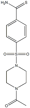 4-[(4-acetylpiperazine-1-)sulfonyl]benzene-1-carbothioamide Struktur