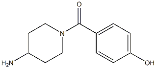 4-[(4-aminopiperidin-1-yl)carbonyl]phenol 化学構造式