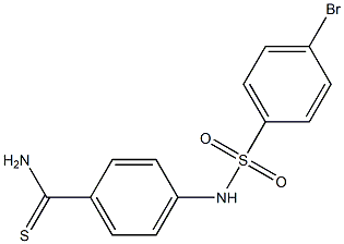 4-[(4-bromobenzene)sulfonamido]benzene-1-carbothioamide,,结构式