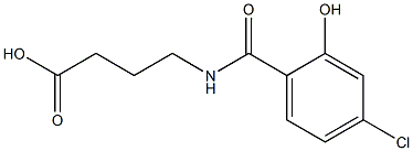 4-[(4-chloro-2-hydroxybenzoyl)amino]butanoic acid 化学構造式