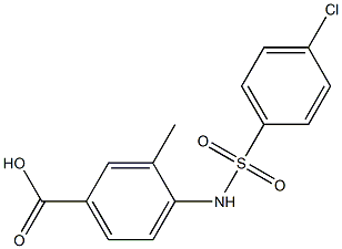 4-[(4-chlorobenzene)sulfonamido]-3-methylbenzoic acid Structure