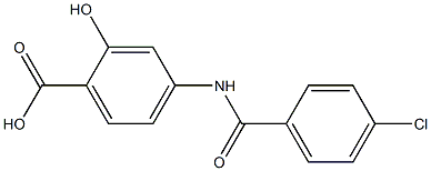 4-[(4-chlorobenzoyl)amino]-2-hydroxybenzoic acid,,结构式