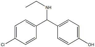 4-[(4-chlorophenyl)(ethylamino)methyl]phenol,,结构式