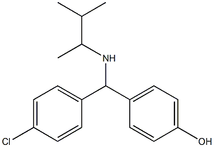 4-[(4-chlorophenyl)[(3-methylbutan-2-yl)amino]methyl]phenol Structure